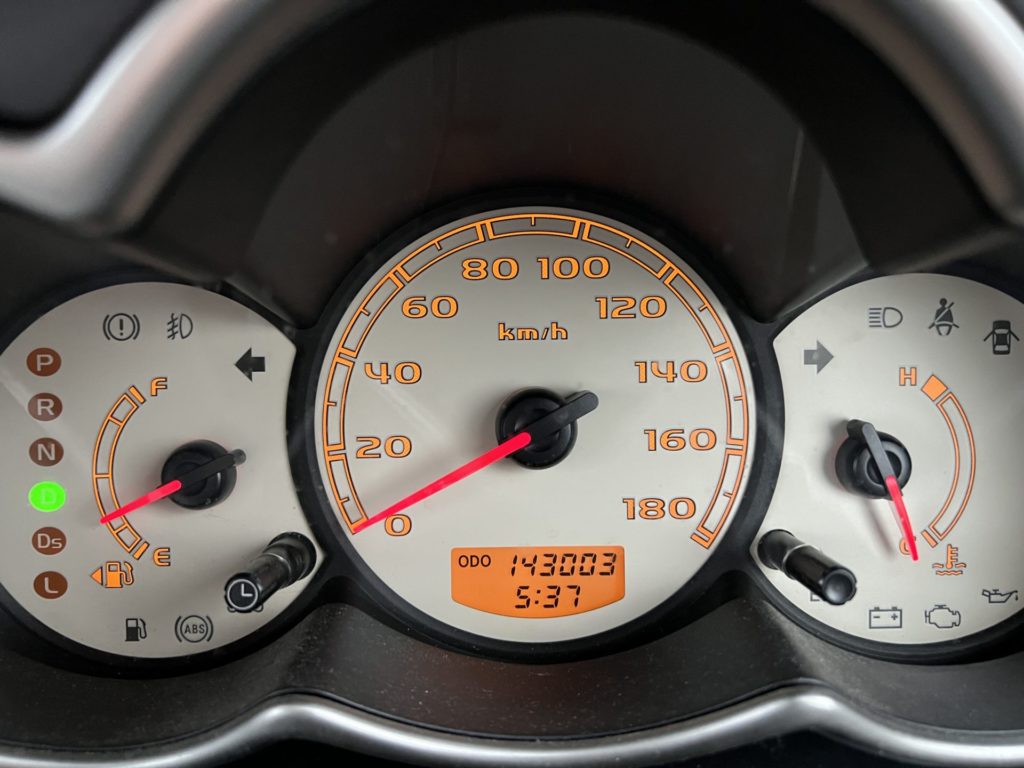 今日のメーターパネル