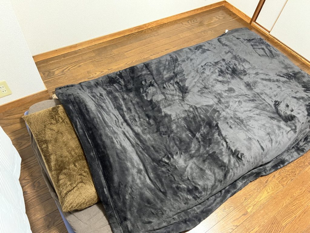 毛布をセット