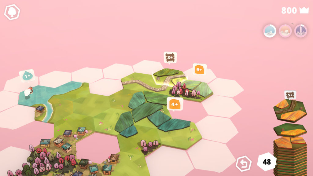 地形が一致するとタイルの縁が光る