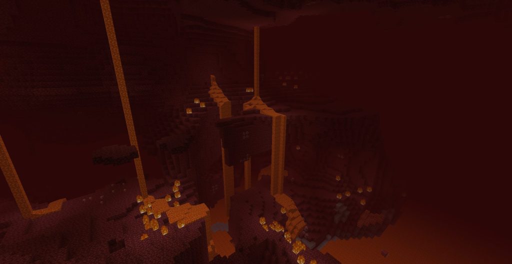 ネザーの天井までの階段を作る、要塞がない