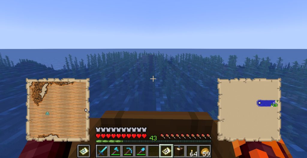 拠点からは西方に海底神殿がある、その1