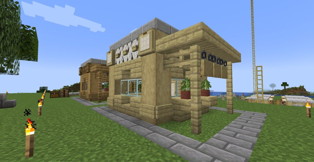 オークとシラカバの小屋も作る、その2