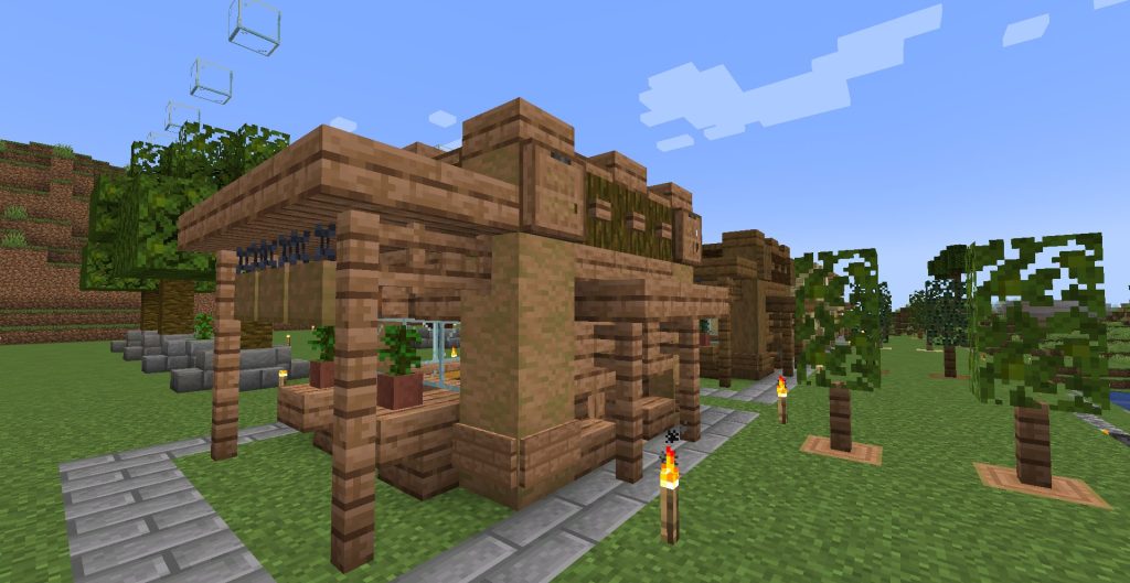 マツとジャングルの木の小屋、その2