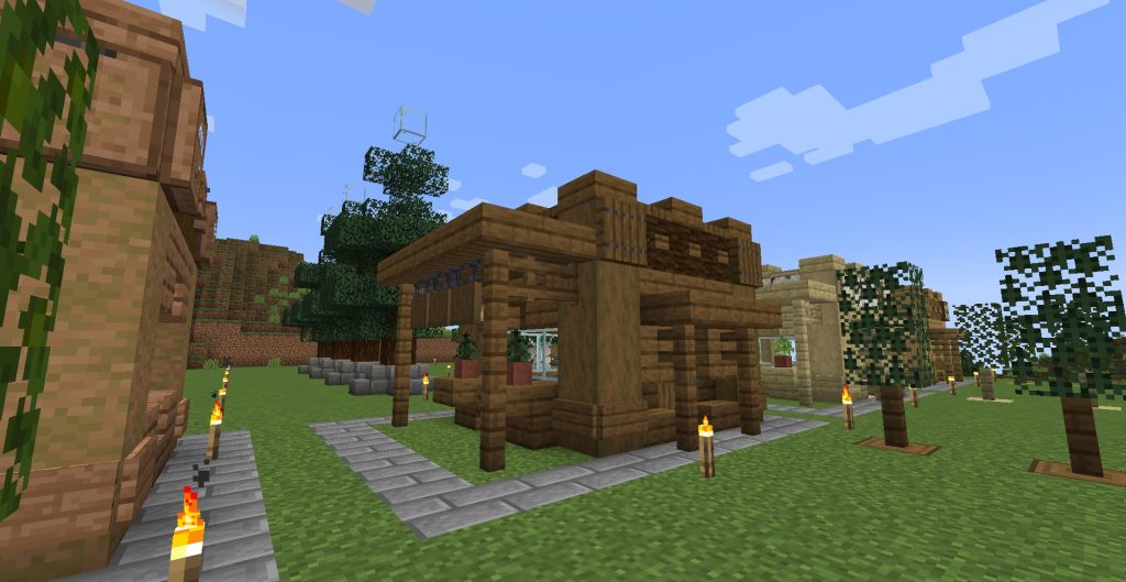 マツとジャングルの木の小屋、その1