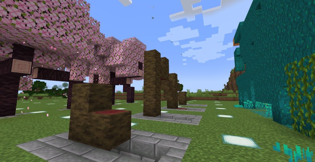 手の届く高さに木材ができる