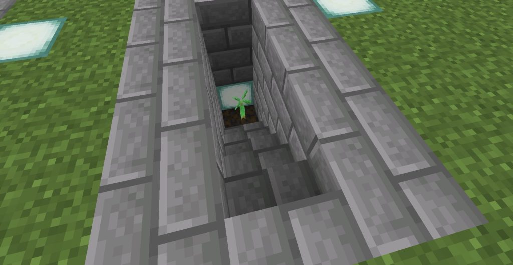 深さ3ブロック、制限ブロックを9ブロック目に、その1